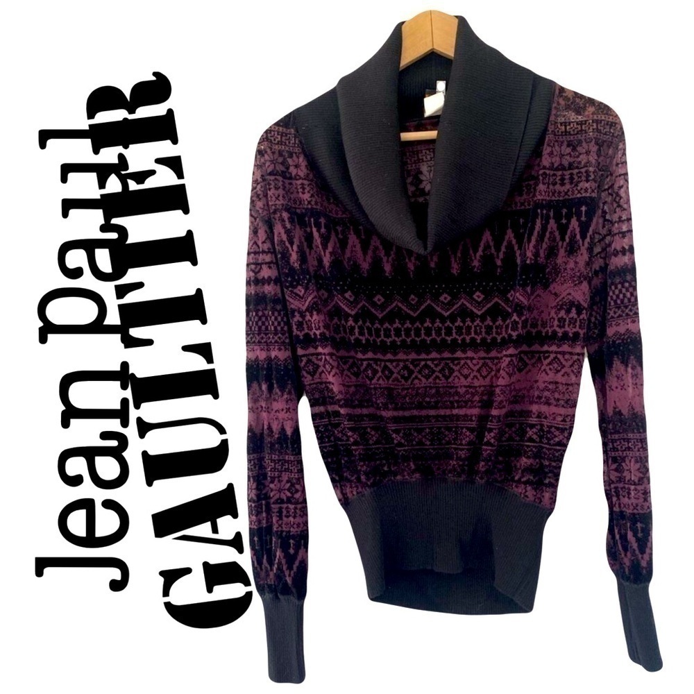 Jean Paul Gaultier Women's size medium  
 Cowl Neck Sweater